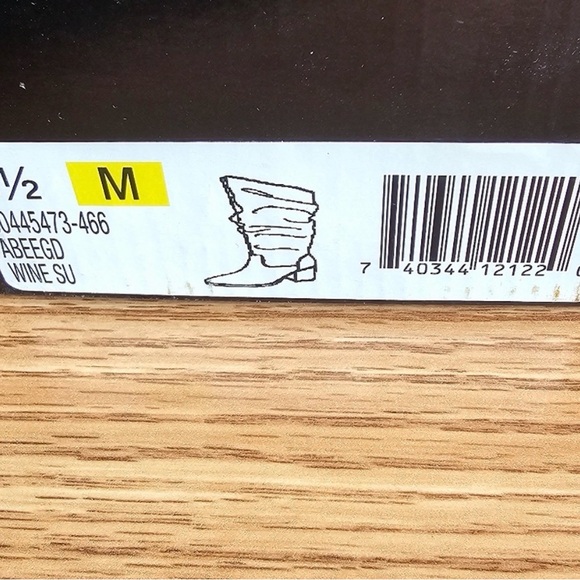 Nine West Abee Knee Wine Boots Suede 6.5 Western Cowgirl - Picture 6 of 6